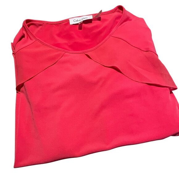 Calvin Klein Vibrant melon Top size XS new never worn - Picture 2 of 2